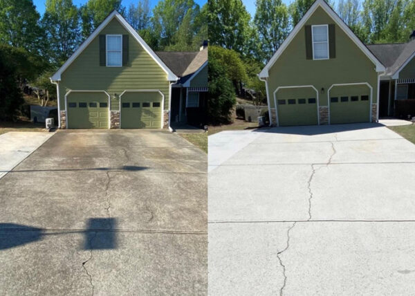 Pressure Washed Driveway in Rock Hill