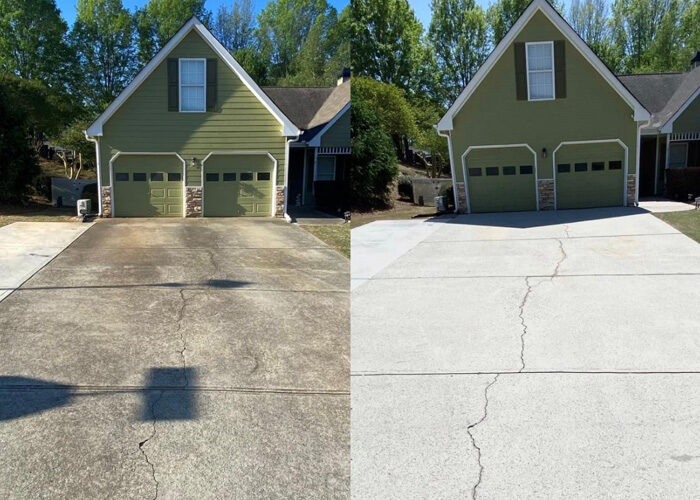 Pressure Washed Driveway in Rock Hill